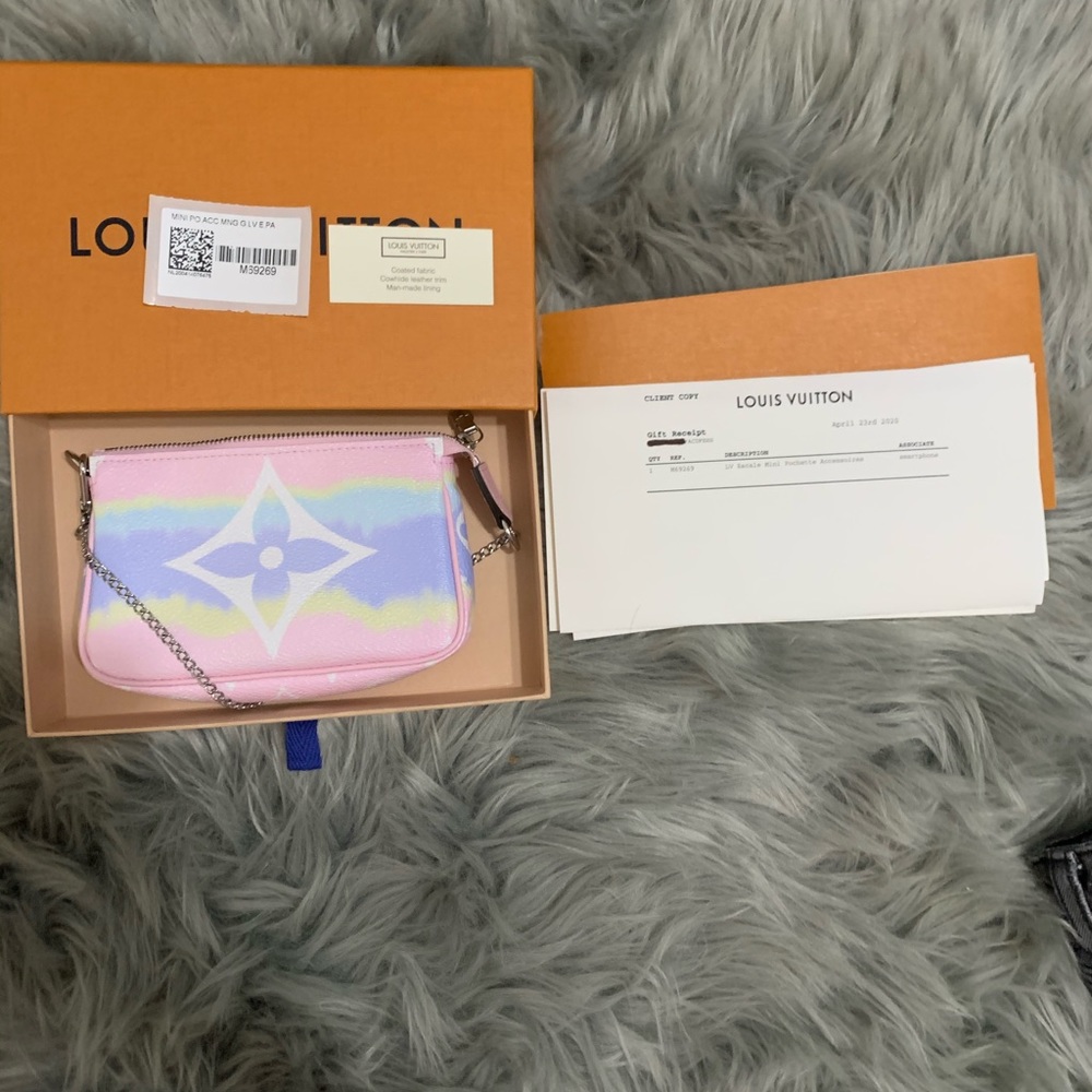 Auth Louis Vuitton Escale Mini Pochette New